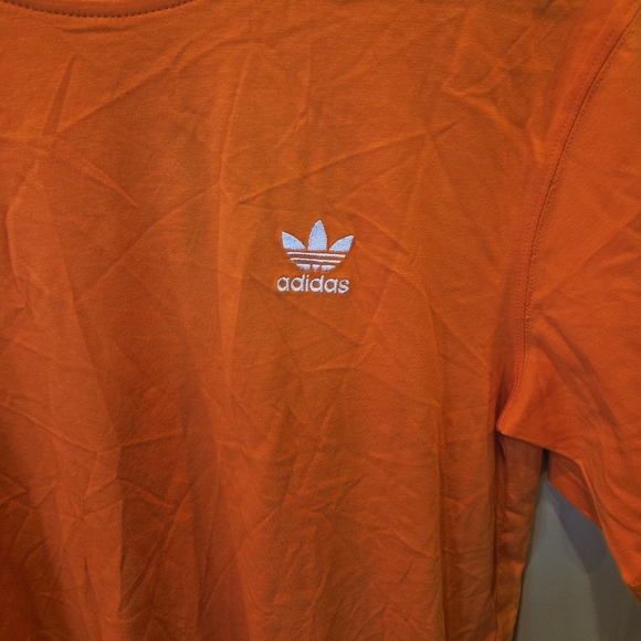 Men's Adidas Originals Orange Essential Tee T-shirt Sz Small IY5367 Workout Gym - Picture 2 of 7